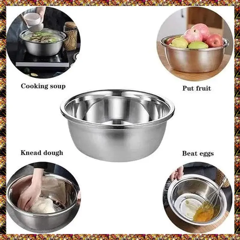 BTCL Stainless Steel Basin For Kitchen – Multi-Functional Drain Basket For Vegetables And Fruits