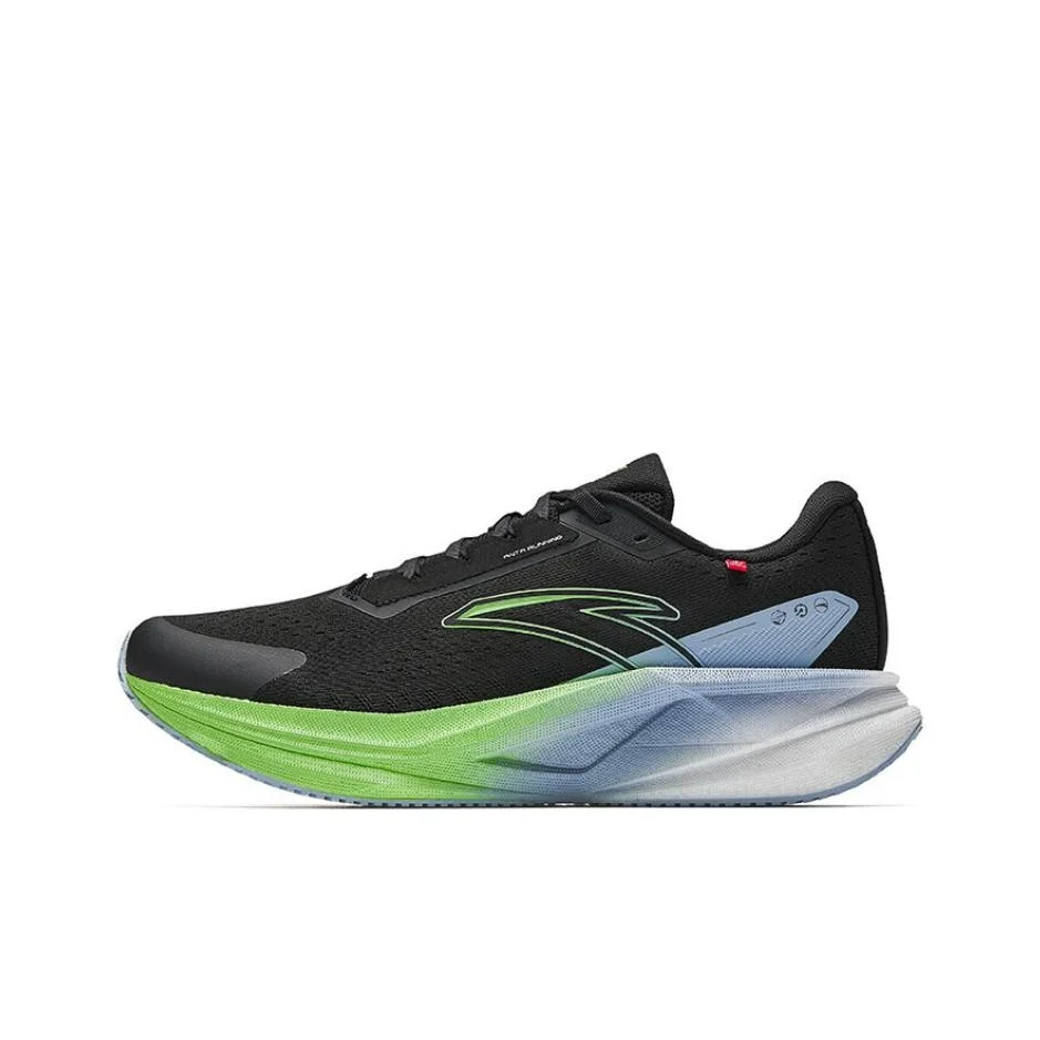 Anta Champion 3SE Chaussures de course basses pour hommes Noir Bleu Vert