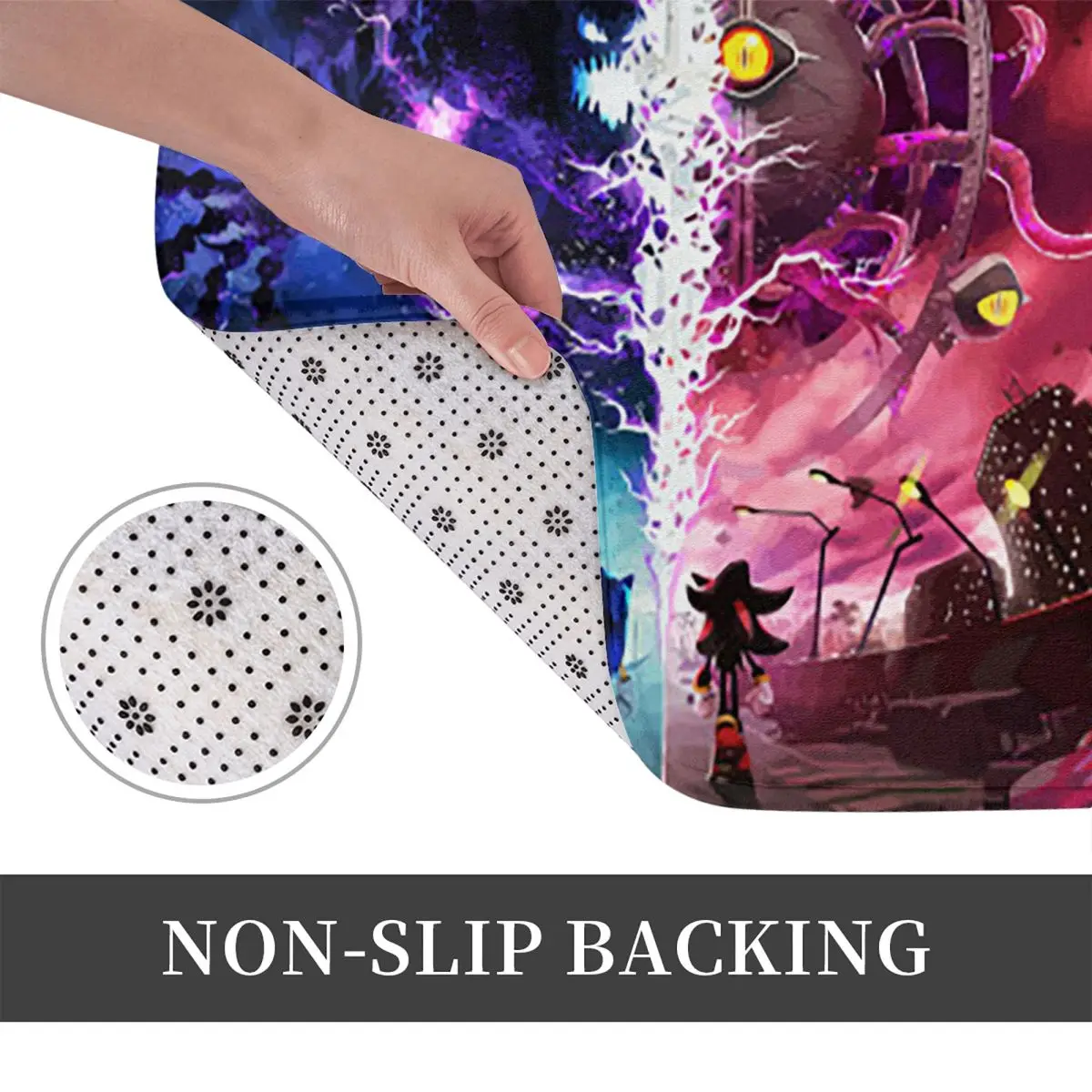 Sonic Cartoon The Hedgehog Doormat Kitchen Entrance Home Floor Mat Non-slip Carpet Rug for Living room Footpad Mats