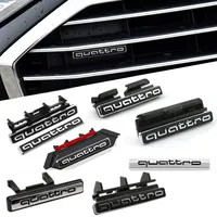 For Audi Quattro Logo A4 A4L Q3 Q5 Q5L A6 A6L Car Front Grill Grille Badge Emblem Sticker Four-Wheel Drive Tail Standard Sticker