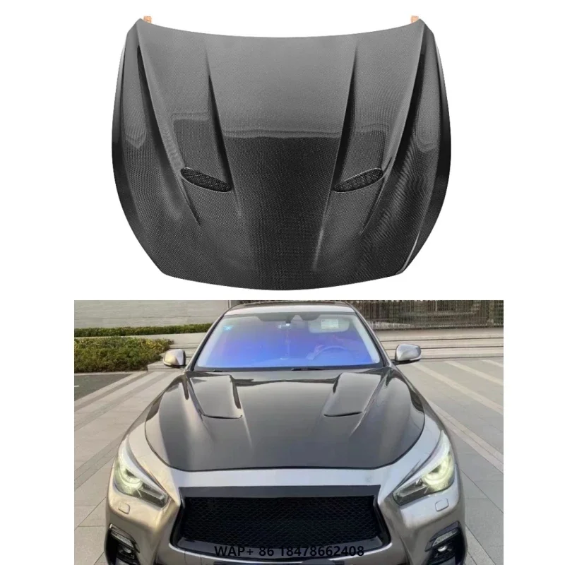 MP Style Carbon Fiber Front Hood for Infiniti Q50 Q50L 2014-2020 Q50 Front Hood