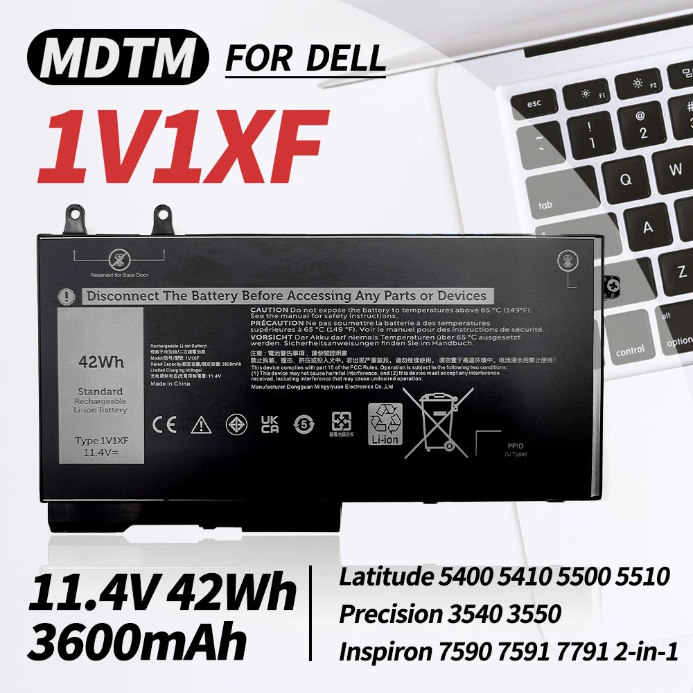 

1V1XF Laptop Battery Compatible with Dell Latitude 5400 5410 5500 5510 Precision 3540 3550 Inspiron 7590 7591 7791 2-in-1 Series