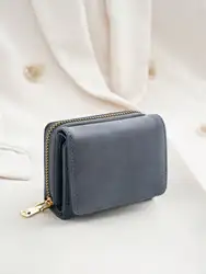 1pc 여성용 짧은 지갑 작업 및 비즈니스에 적합 ID 카드 신용 카드 어린 소녀를위한 크리스마스 선물 여성 화이트 칼라