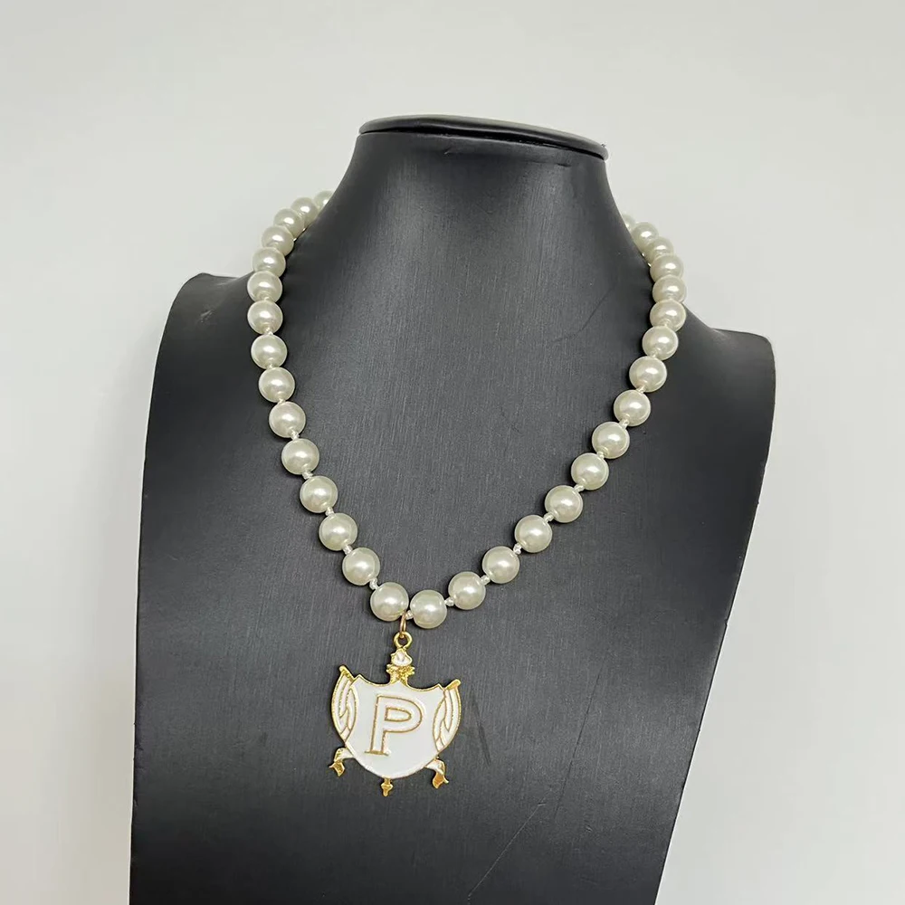 10MM الزجاج عقد من اللؤلؤ تصميم جميل مخصص PHILO اليونانية رسالة درع سحر هدية