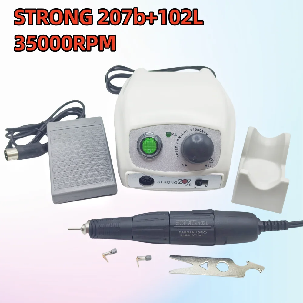 

65W STRONG 210 207b Фрезерный маникюрный станок 35K STRONG 102L Насадка для дизайна ногтей Инструмент для маникюра и педикюра Набор пилочек для ногтей