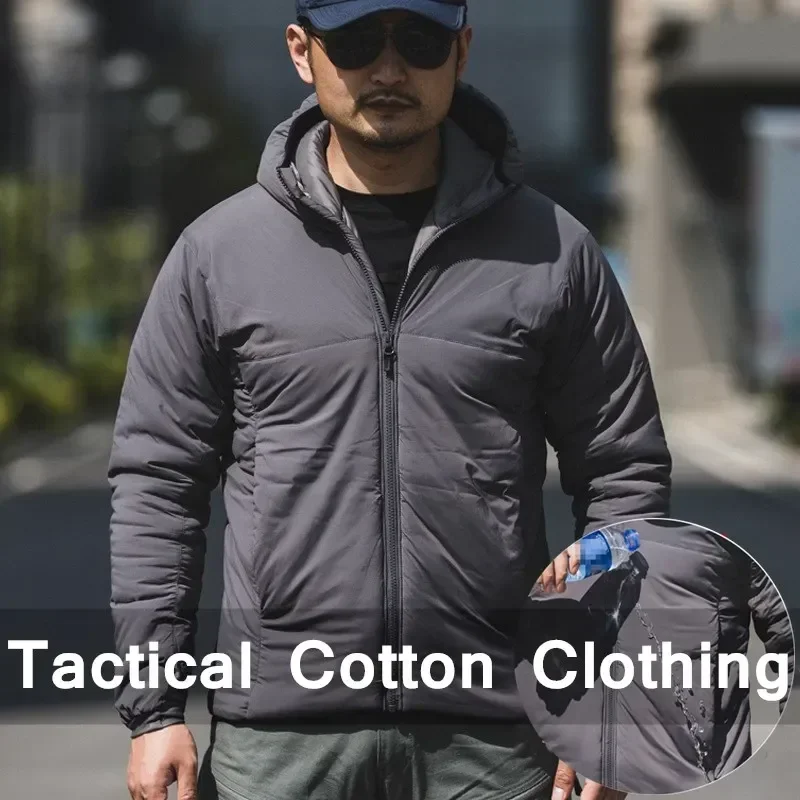

Ultralight Waterproof Military Camo Tactical Jacket Men Winter Polar Windproof Warm Padded Coat Hooded Windbreaker Outerwear