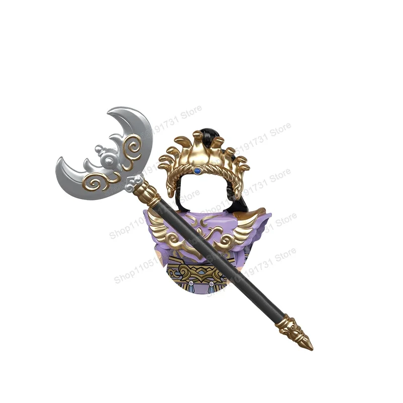 لعبة الرسوم المتحركة سان تايزي شخصيات الحركة الكلاسيكية اللبنات ملحقات السيف مجموعة سطح المكتب نموذج اللعب 30327