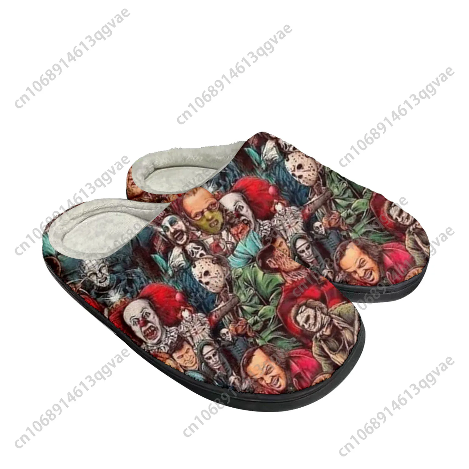 Hot Horror Movie Character Collection Home Cotton Slippers Mens Womens Plush Bedroom Keep Warm Thermal Indoor Custom Made Shoe