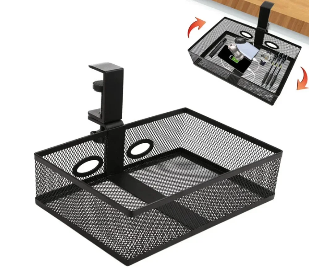 

Under Tray Desk Cable Management Home Offices Wire Cord Organizer 360 Rotating Table Socket Hang Holder Power Strip Storage Rack