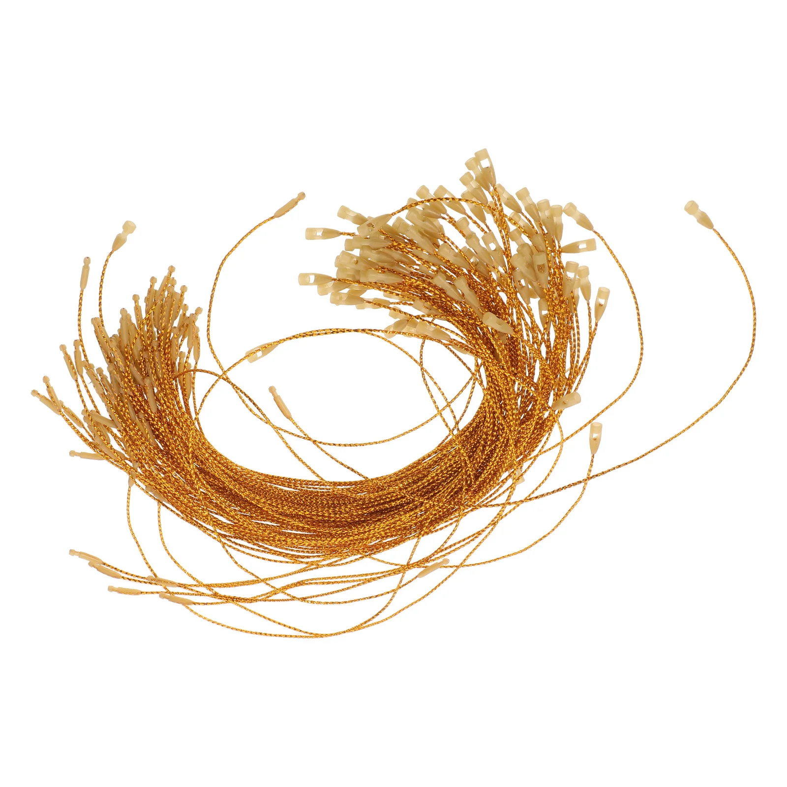 

1000Pcs Christmas Ornament String Hangers Silver Precut Snap Fasteners Locking Ropes for Holiday Tree Decorations Secure Bauble