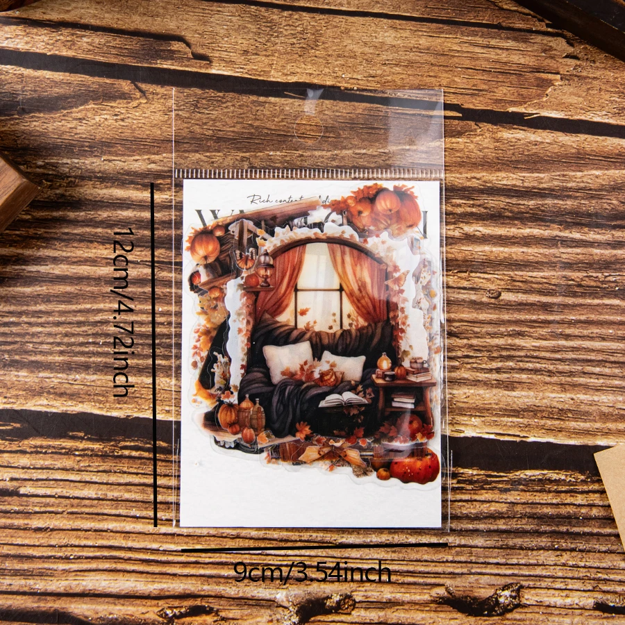 Pegatinas de tema de cabaña de jardín, pegatinas duraderas para mascotas, fundas de teléfono, guitarra y monopatines, 1 unidad