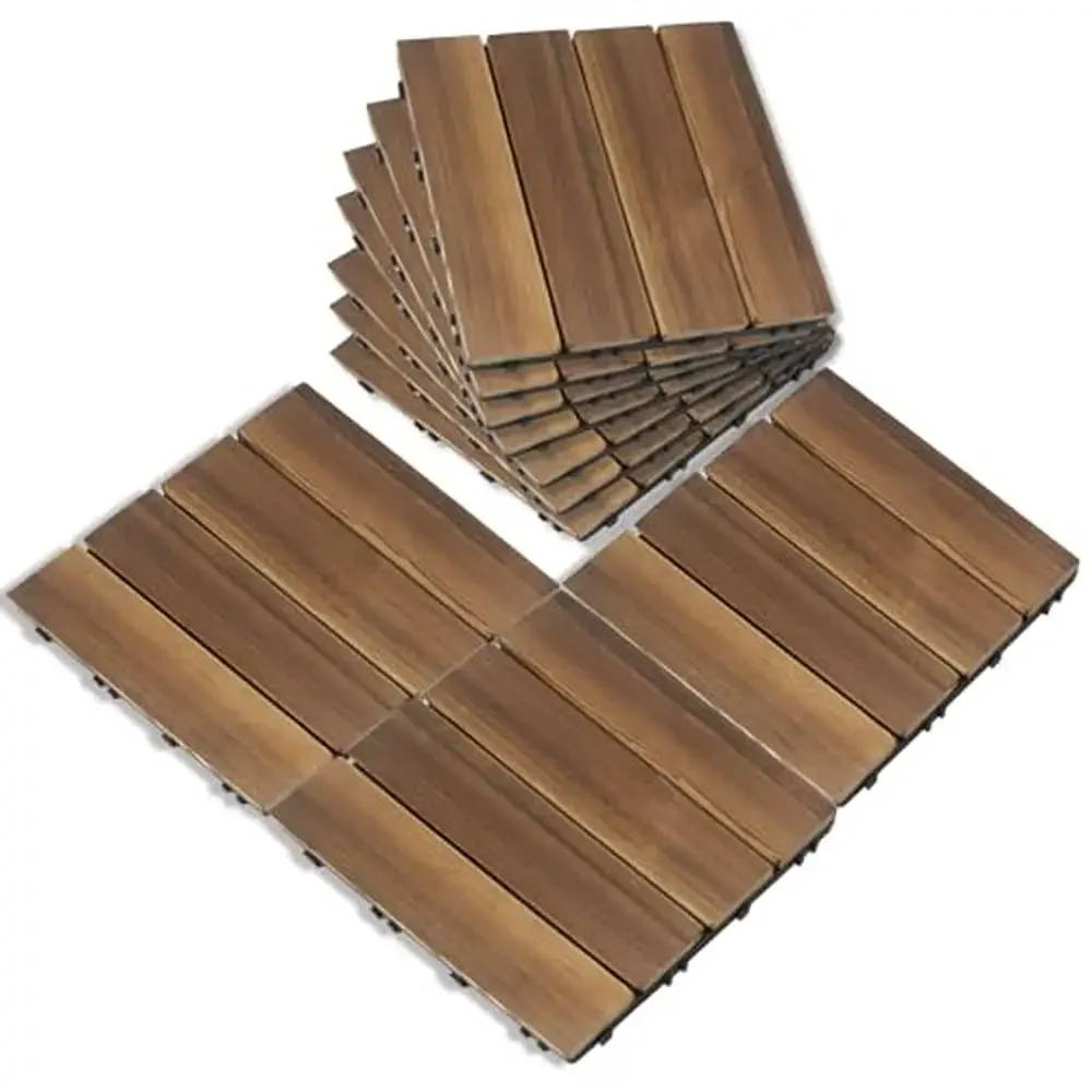 Wood Composite Interlocking Deck Tiles 12