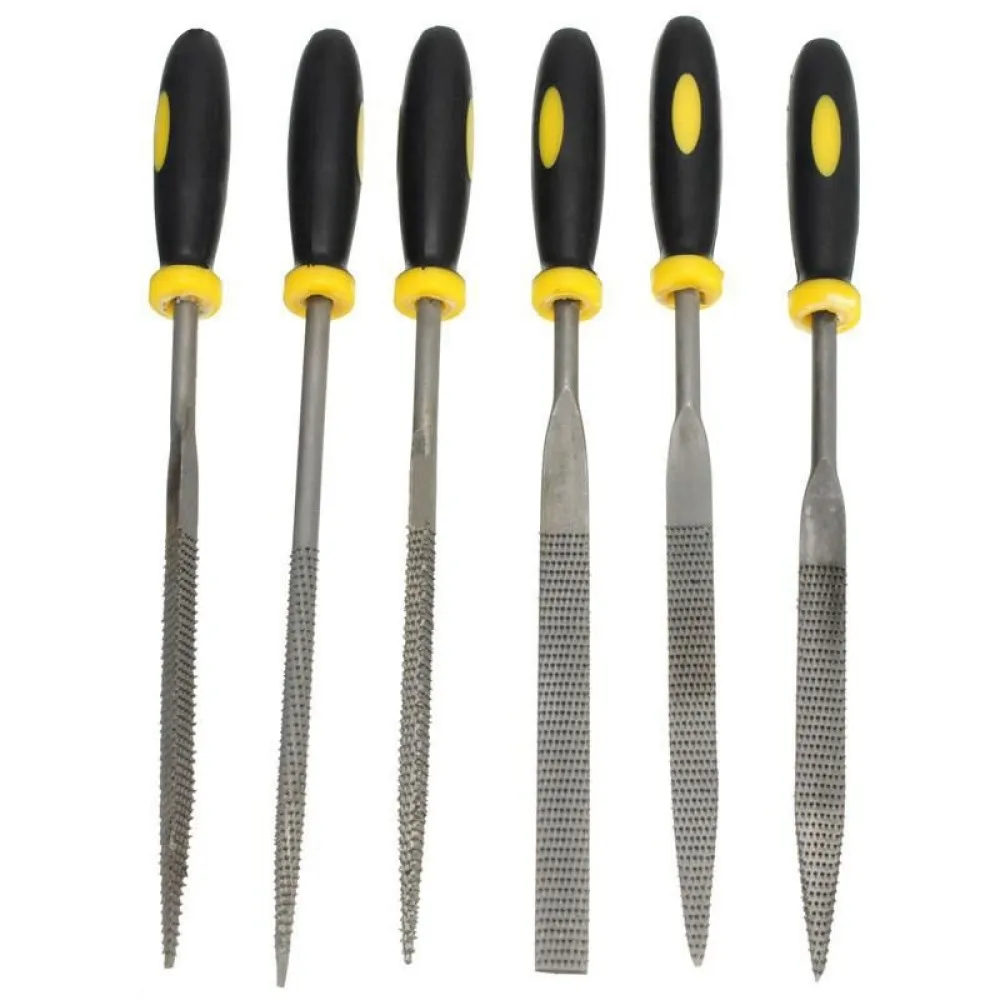 6Pcs Mini Precision Needle File Set Flat File Durable Precision Needle File Set Flat Wood Carving Tools For Polished