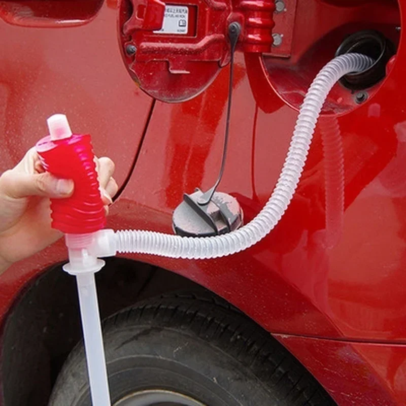 Portable Manual Car Siphon Hose Liquid Gas Transfer Hand Oil Water Pump Sucker Emergency Siphon for Car Motorcycle