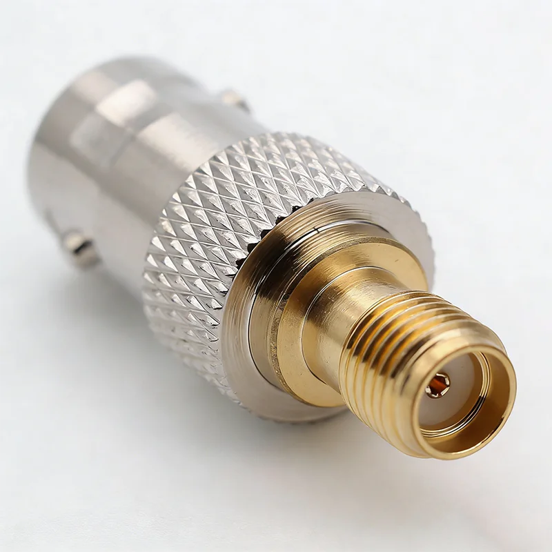 Brass SMA Female to BNC Female Adapter RF Coaxial Connector SMA Jack to BNC Jack Gold Plated 50 Ohm