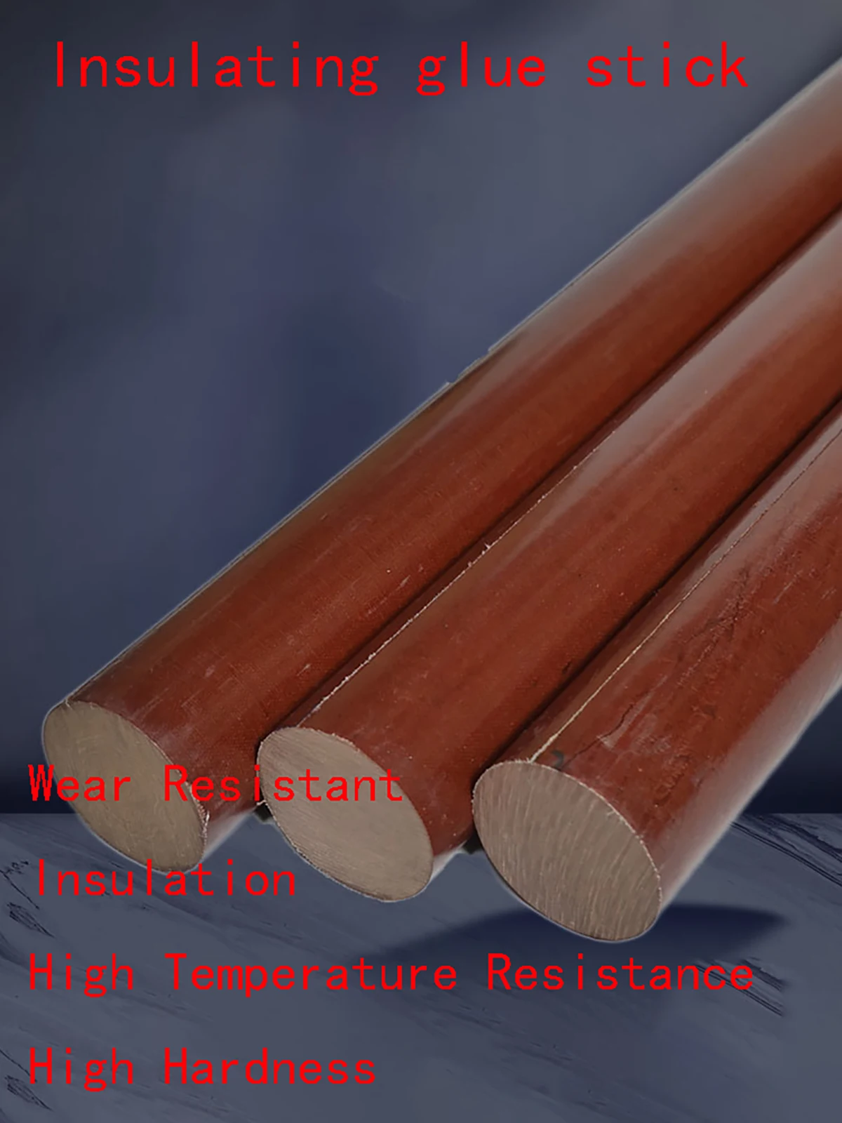 1Pcs 8-50mm Diameter Bakelite Bar Phenolic Laminate Bar Insulation Bar High Temperature Resistant Electric Wood Rod Length 500mm