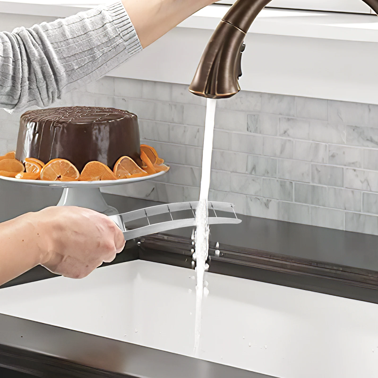 

2 шт., нарезка для арбуза из нержавеющей стали, кубический резак, кухонный гаджет, инструмент для резки фруктов, эффективный, безопасный, многофункциональный, легкий