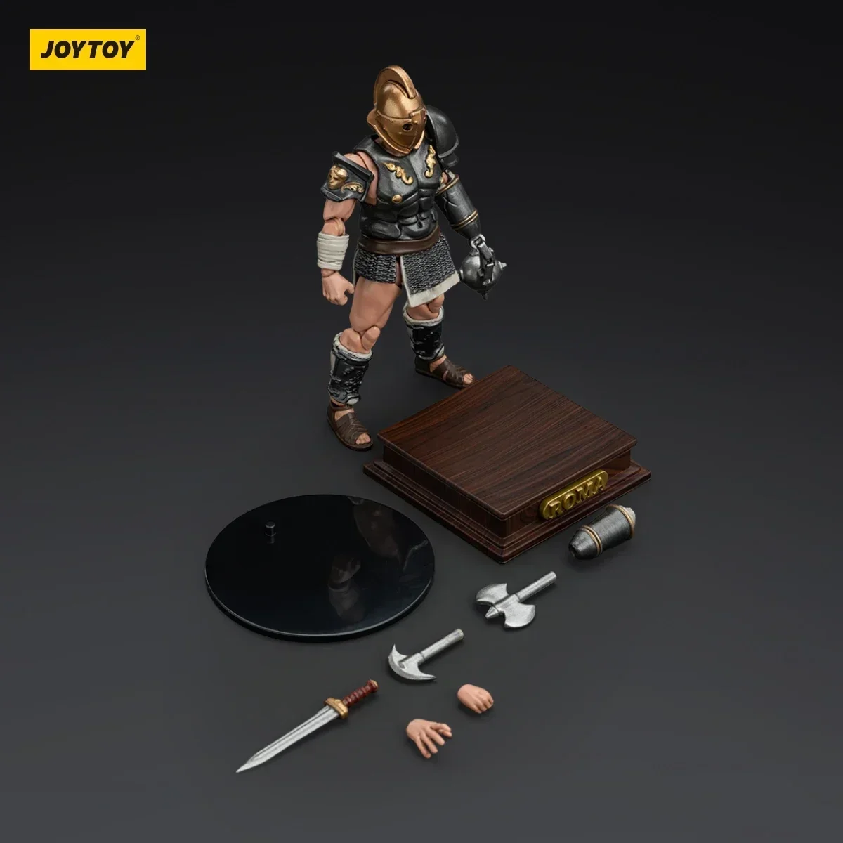JOYTOY 1/18 بولي كلوريد الفينيل الروماني المصارع عمل أرقام Hasta Thraex Secutor Dimachaerus Retiarius تحصيل لعبة مجسمة هدية