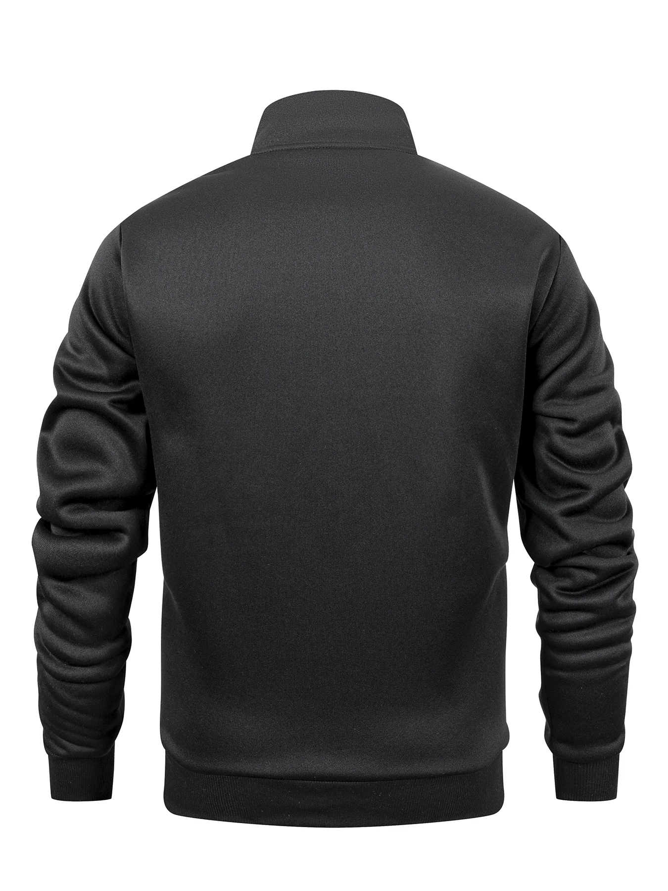 الخريف الشتاء الرجال طويلة الأكمام الصوف جاكيت زيبرا معاطف بلون الوقوف طوق سترة دافئة معطف رياضية في الهواء الطلق الرجال