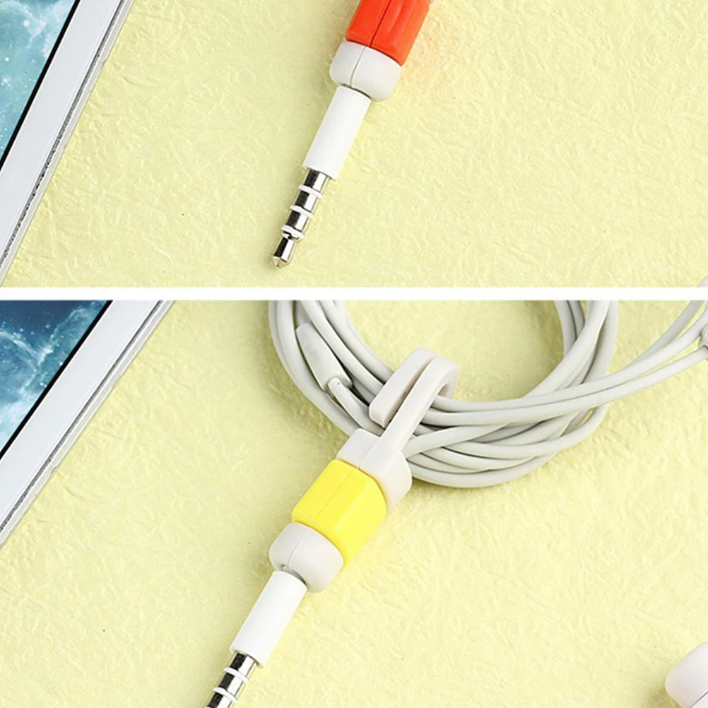 

8 Pcs Numbers Data Cable Protective Sleeve Headphone Winder Earphone Cord Keeper