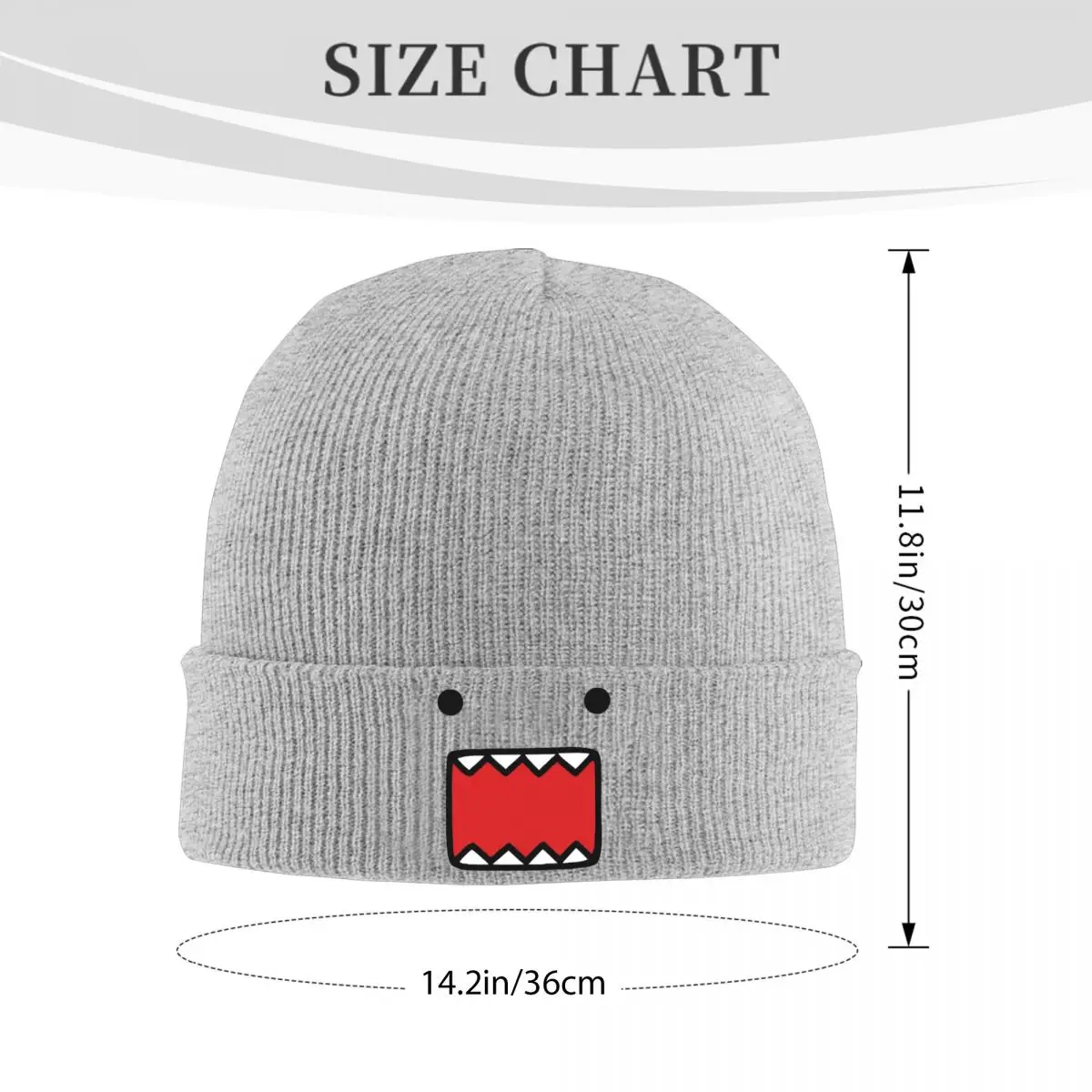 Domo Kun czapki beanie czapki z daszkiem mężczyźni kobiety moda unisex Outdoor Sport czapka robiona na drutach zimowe graficzne czapki z daszkiem