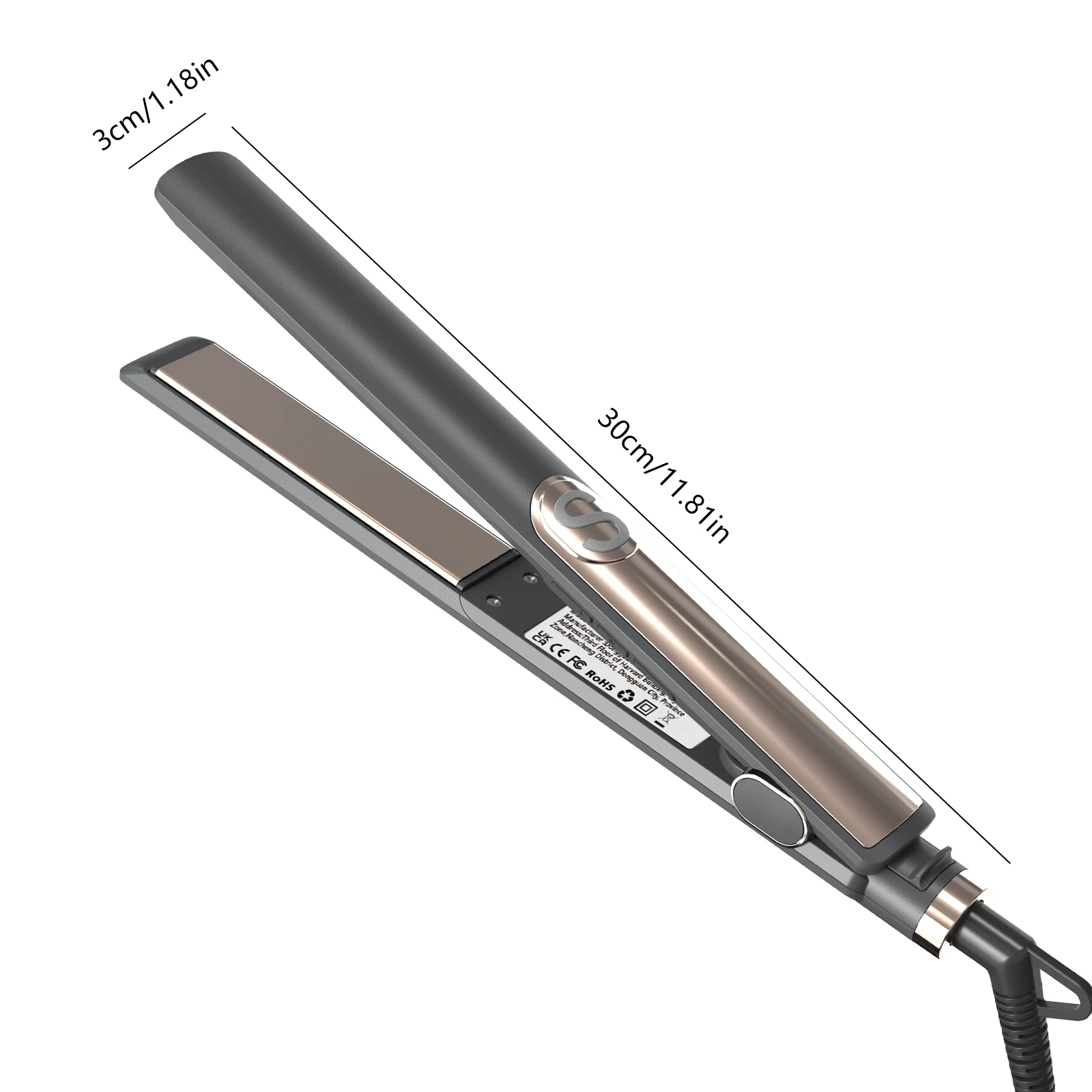 Smart Library Ionic Tourmaline Plate Hair Straightener With LCD Display PTC Plate Type 1-Year Warranty  Flat Iron