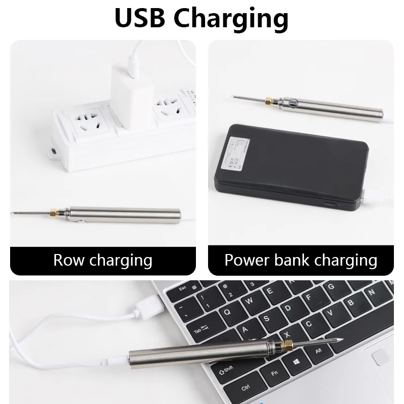 15W Wireless Charging Electric Soldering Iron Pen Set USB Cordless Lithium Battery Solder Iron Portable Repair Welding Tools