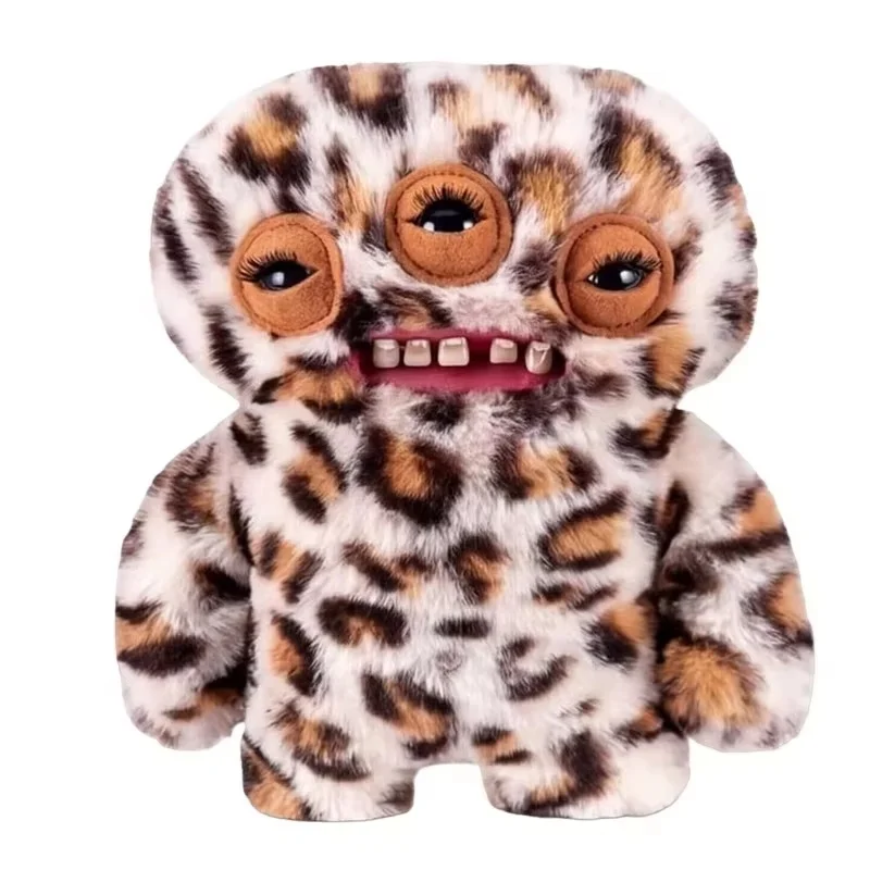 Genuine Zuru Fuggler Baddies Series Funny Bunny Monster Plush Doll Leopard Print Long Ear Soft Stuffed Toy Cute Collectible Gift