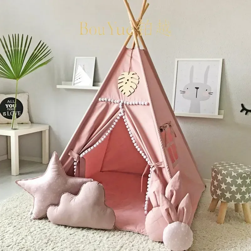 Kids Indoor Play Tent Teepee Castle for Boys Girls Princess Baby Toy House Reading Corner Children Playhouse