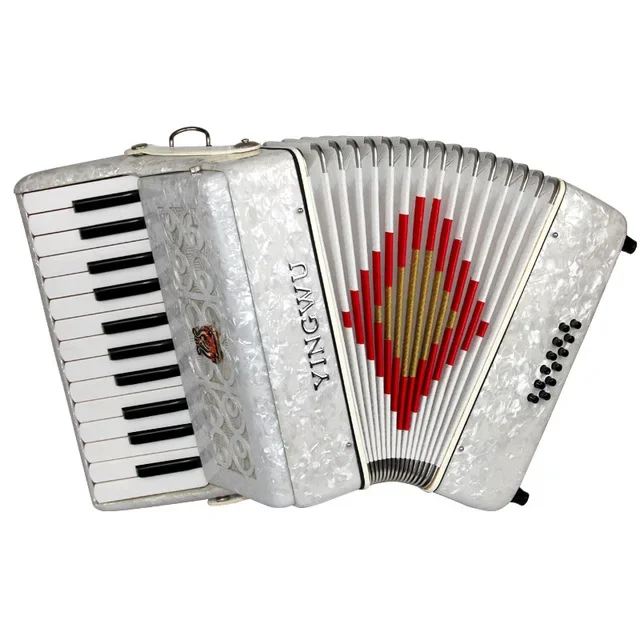 25 Keys 12 Bass Surface Celluloid Diatonic Accordion