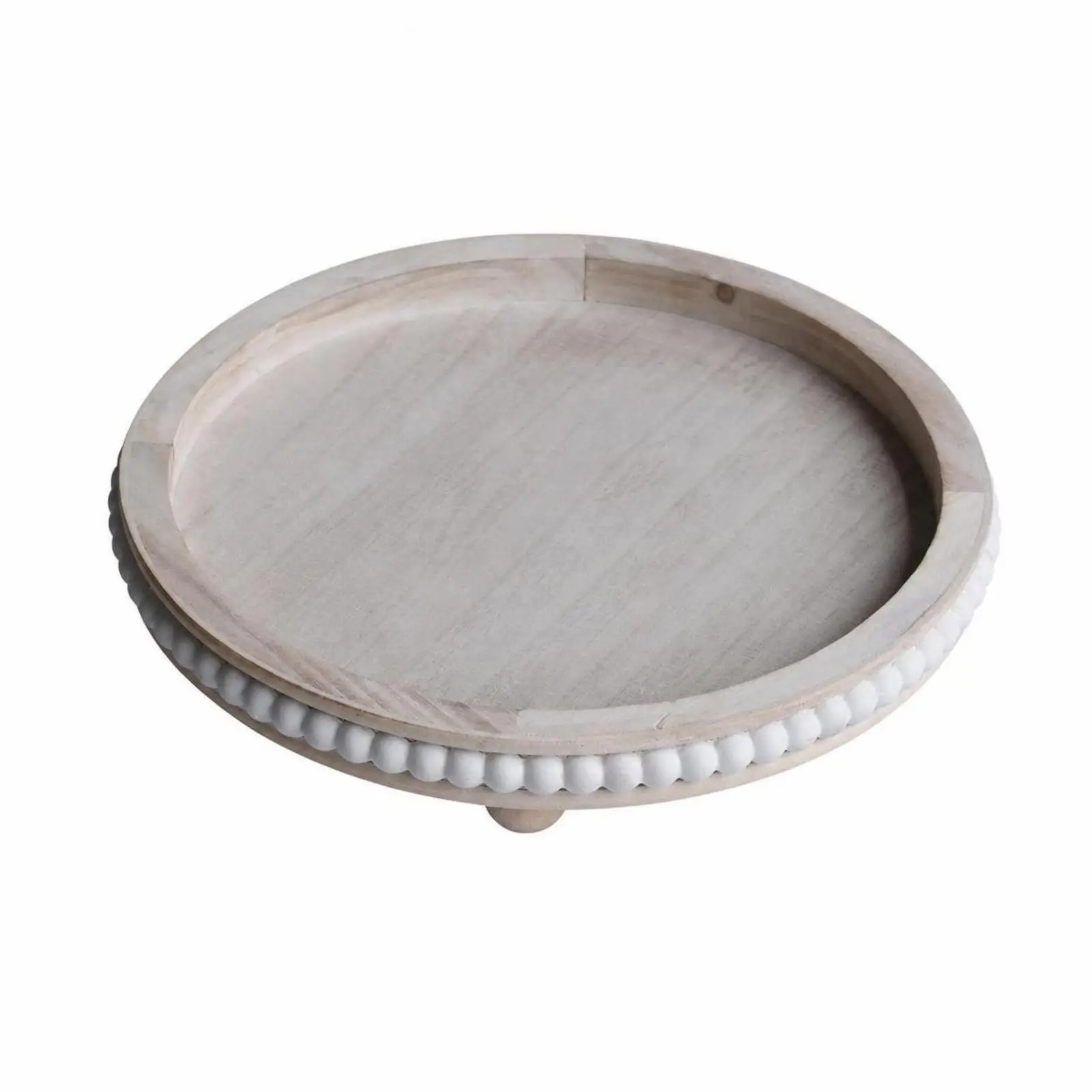 Smooth Tray with Raised Rim | Clean Rustic Look, Wooden Tray, for Living Room,