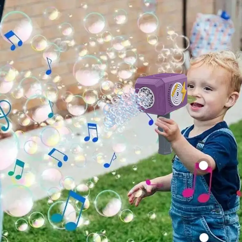 Machine à bulles automatique à marteau pour enfants, jouets de fête en plein air, bâton à bulles portatif pour enfants