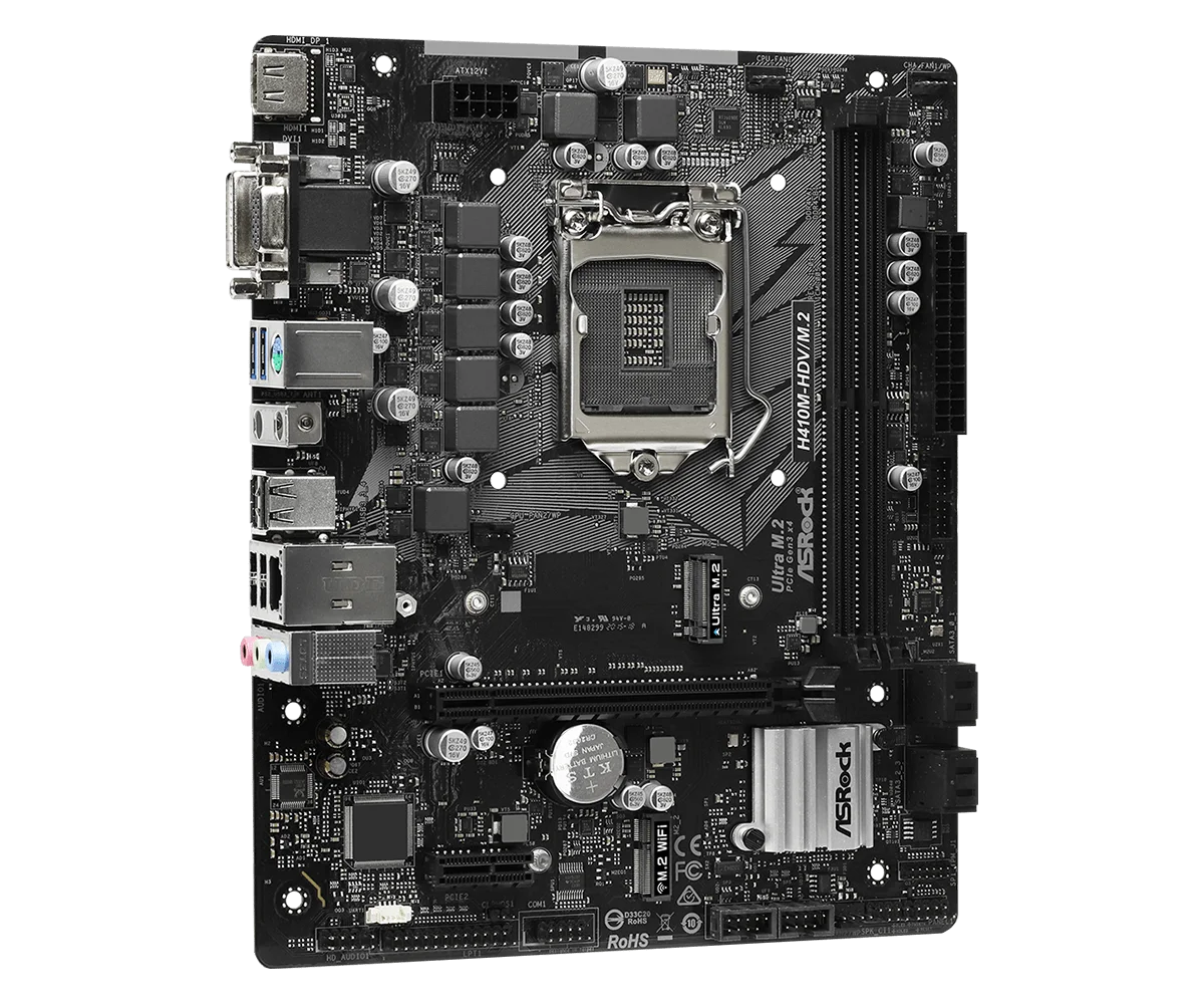 ASROCK H410M-HDV/M.2 Motherboard Intel H410 LGA 1200 DDR4 64 GB M.2 unterstützt i9-10900F i5-10600 i5-10400 i3-10105 i3-10105 CPU