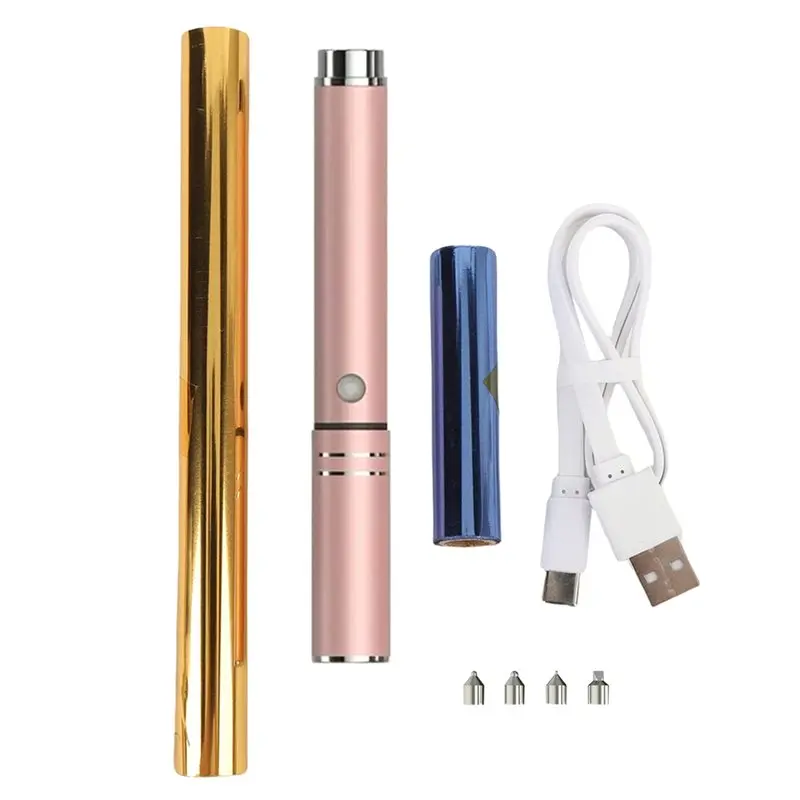 foil-pen-set-4-tips-aluminum-alloy-handle-2-heat-activated-foil-rolls-y18a