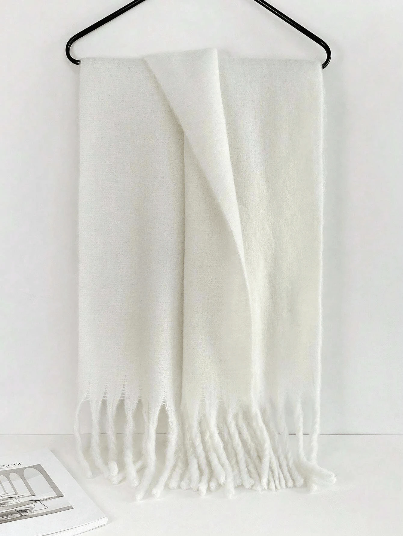 겨울 스카프 여성용 럭셔리 가을 겨울 캐시미어 스카프 두꺼운 따뜻한 숄 클래식 태슬 플러피 스카프 단색 부드러운 숄