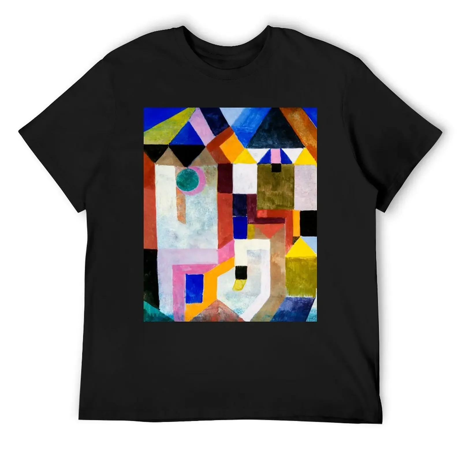 HD PAUL KLEE - Colorful Architecture T-Shirt graphic tee shirt boys animal print tees mens vintage t shirts