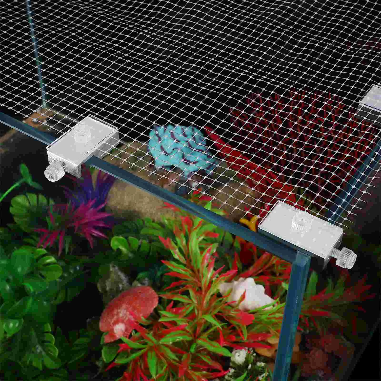 Anti-jump Net for Fish Tank Marine Aquarium Accessories Top Cover Cleanser Mesh Covers Plants Decor Netting Anti-escape