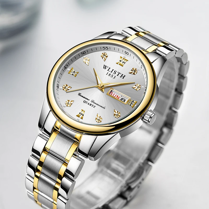 Новые модные мужские часы, кварцевые наручные часы, водонепроницаемые классические роскошные брендовые часы для мужчин, часы с ремешком из нержавеющей стали, reloj