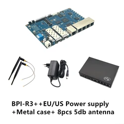 Banana Pi BPI-R3 With Iron Case Power Wifi MediaTek MT7986 Quad Core 2G DDR RAM 8G eMMC Support Wi-Fi6 2.4G Opensource Router