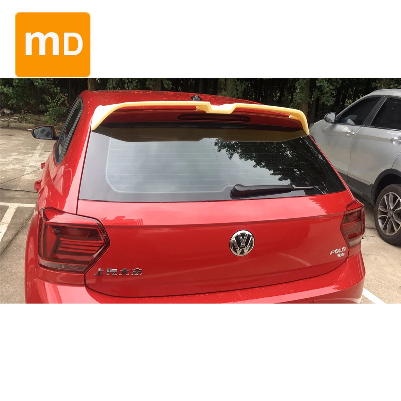 Glossy Black Spoiler Wing For 2011-2021 Volkswagen Polo Plus Tail Wing Spoiler Body Kit Car Accessories Upgrade