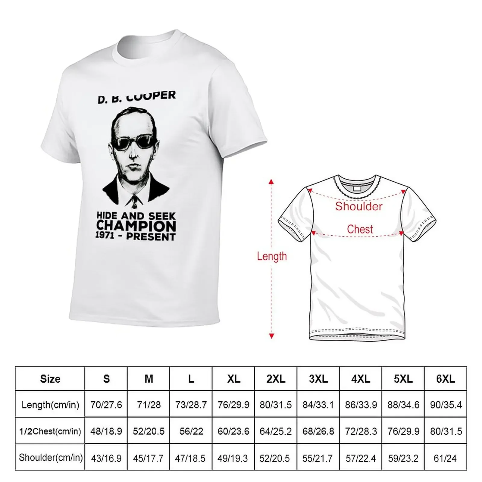 D. B. Cooper: Hide And Seek Champion 1971 - Present T-Shirt blanks cute tops mens t shirts pack