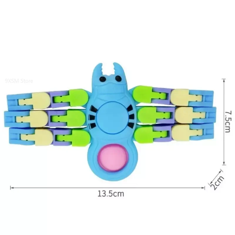 Dzieci mechaniczna zabawka Fidgets Transform WackyTrack Spinner interaktywna antystresowa zabawki na palec autystyczna prezent urodzinowy dla dzieci