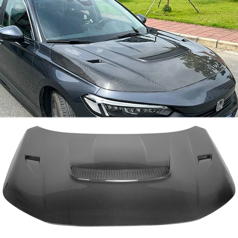 

V-ARIS For Honda For Civic 11th Gen 2021-2024 Carbon Fiber Engine Hood Bonnet Stylish New Condition Engine Cover