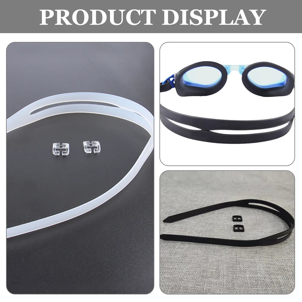 2Sets Swim Goggles Lanyard Adjustable Non-Slip Glasses Strap Swimming Glasses Fixing Rope Convenient Eyeglass Holder Swimming