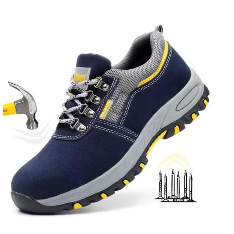 

Мужские рабочие кожаные ботинки, защитная обувь, устойчивые к проколам рабочие кроссовки со стальным носком, неразрушимая рабочая обувь, мужская обувь, мужская кевлар