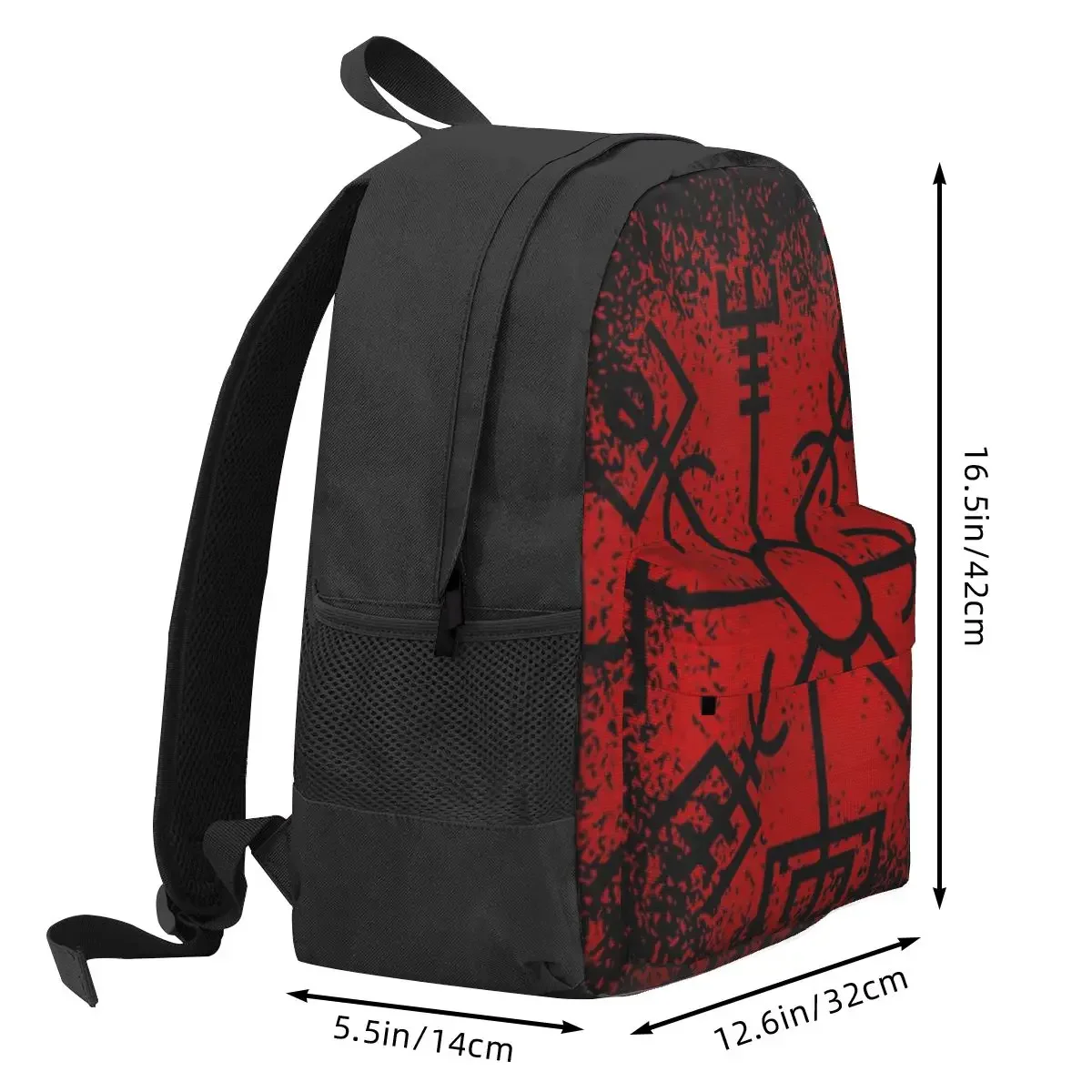 Vegvisir Red Spray Viking Backpacks Boys Girls Bookbag Students School Bags Cartoon Kids Rucksack Laptop Rucksack Shoulder Bag