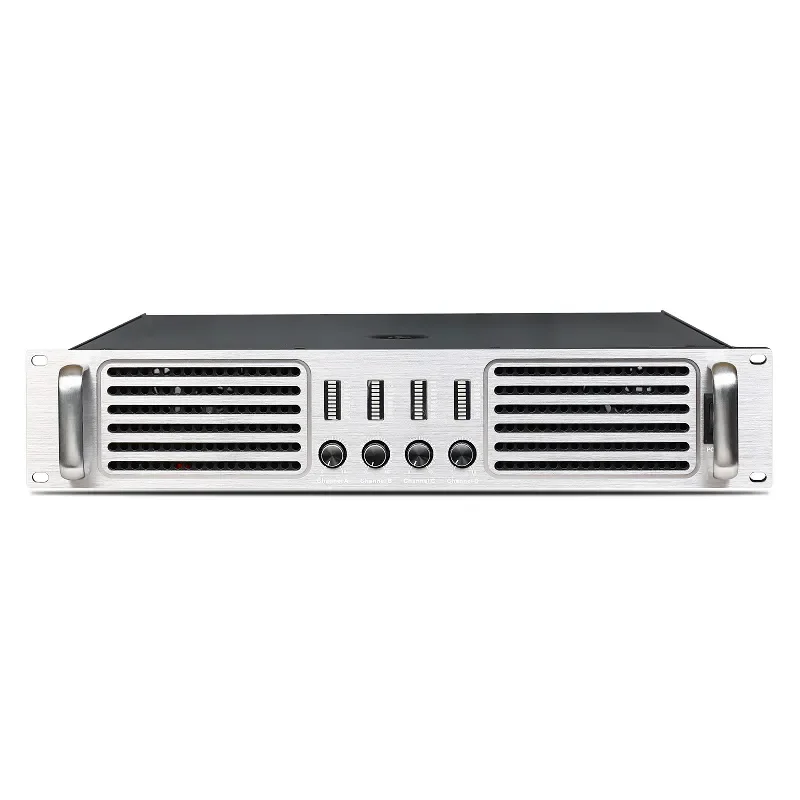 New Hot Sell 2U 4*1200W Profession Power Amplifier Good Quality 4 Channel Class H Stage Performance Sound System Audio Amplifier