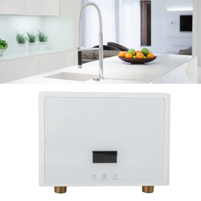 

IPX4 Waterproof Tankless Instantaneous Water Heater With Remote Control Touch Panel For Kitchen Bathroom 220V 5500W
