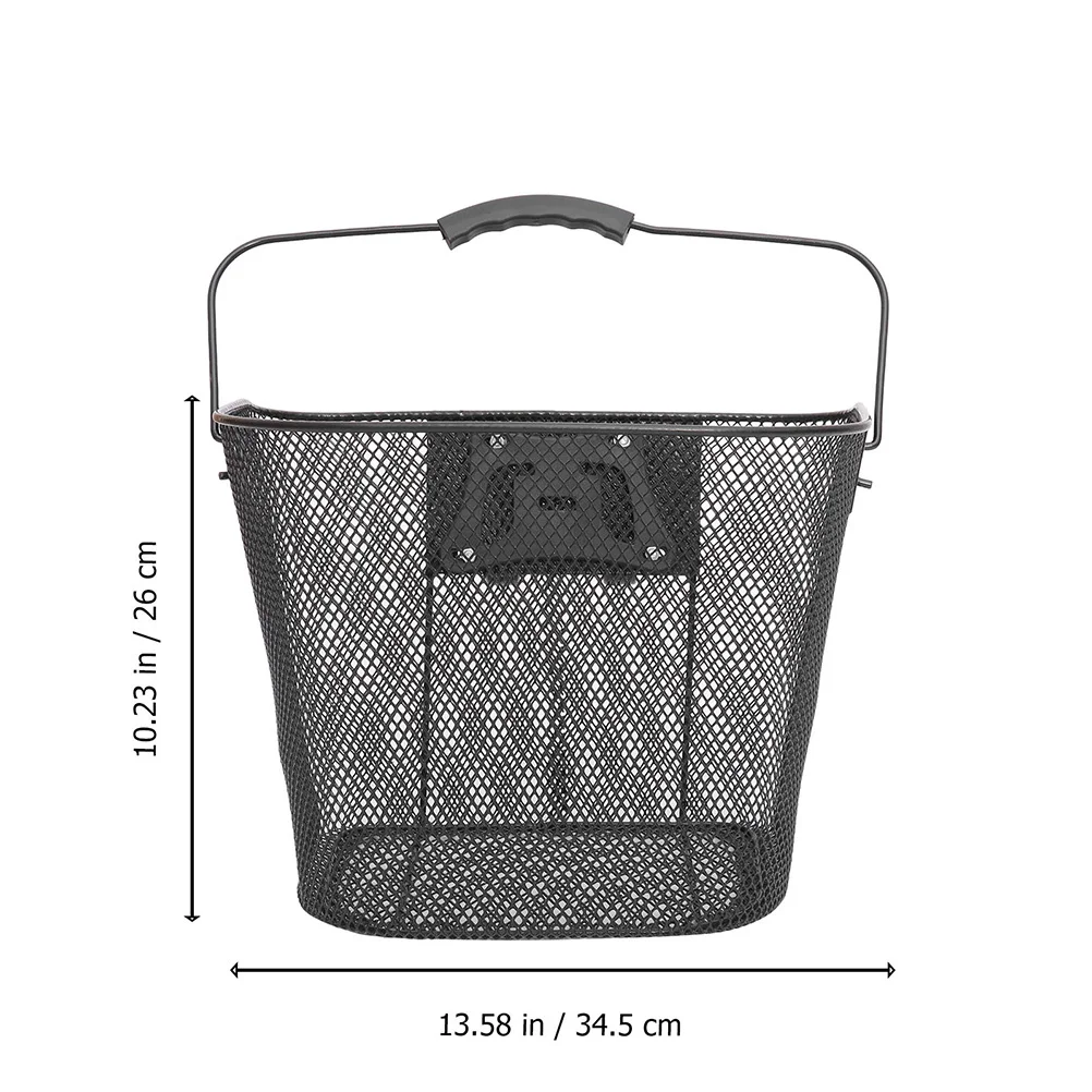 

Быстросъемная велосипедная корзина Прочная железная передняя корзина для велосипеда для взрослых Прочный держатель для хранения на руле для использования на открытом воздухе