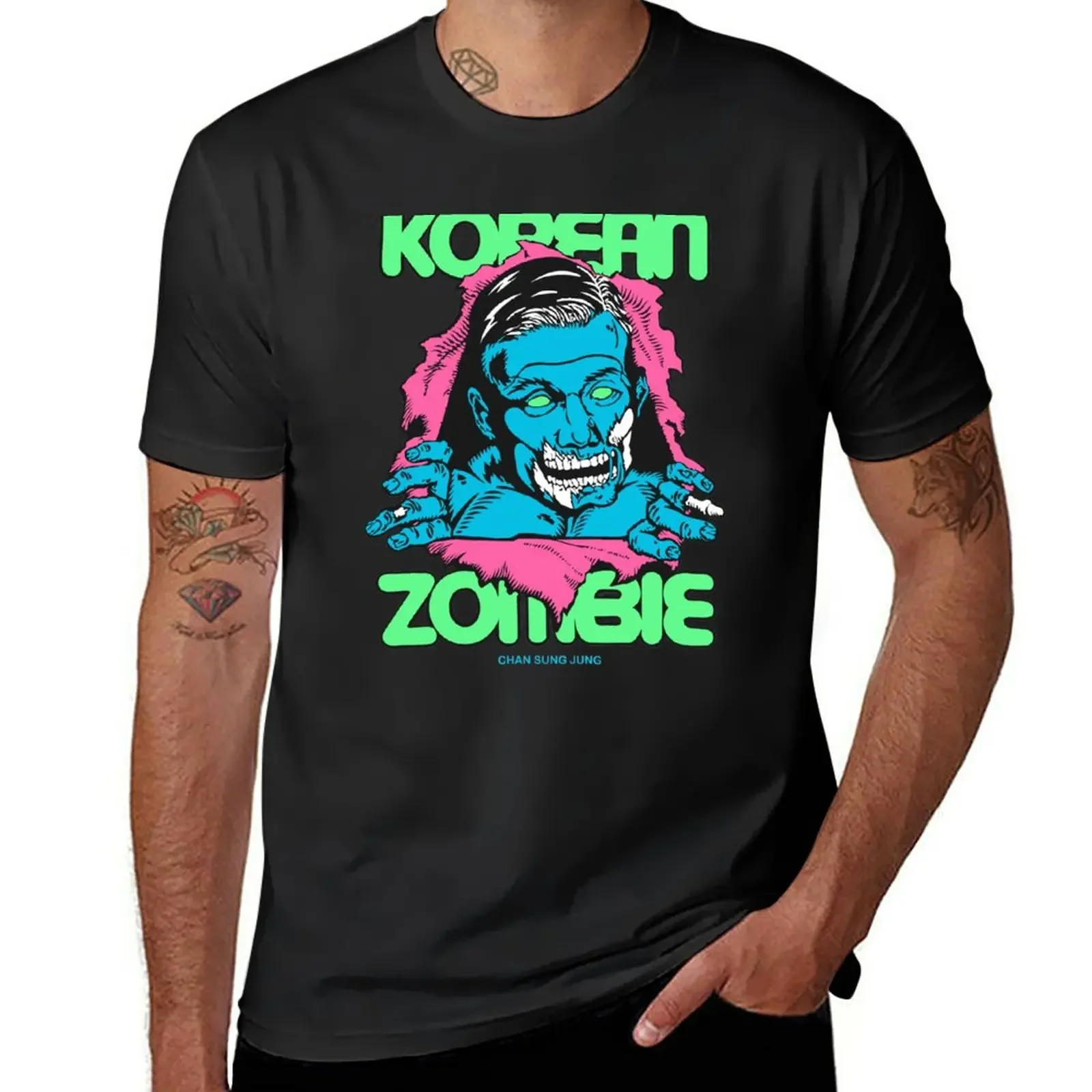 

Korean Zombie Chan Sung Jung A6OVE T-Shirt kawaii clothes quick drying shirt mens funny t shirts